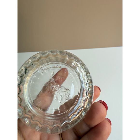 Vintage Luigi Bormioli Rose Glass Trinket Box | Powder Jar Made in Italy Vanity - Picture 7 of 7